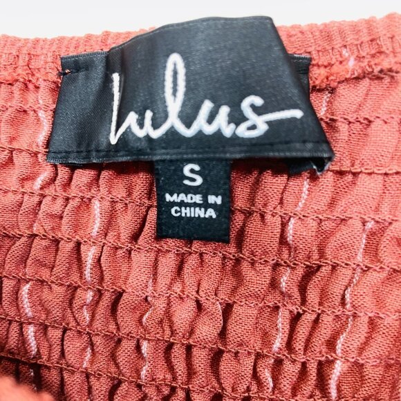 LULUS Size Small Midi Linen Blend Sundress Button Front with Pockets Striped NWT - Picture 6 of 10